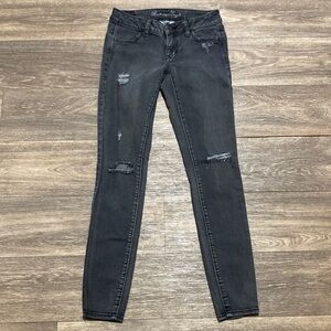 American Eagle Outfitters Super Stretch  black Jeggings Size 2